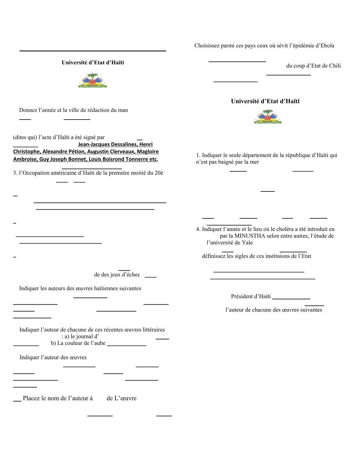 Concours culture generales FACSH 2006 a 2015 pdf